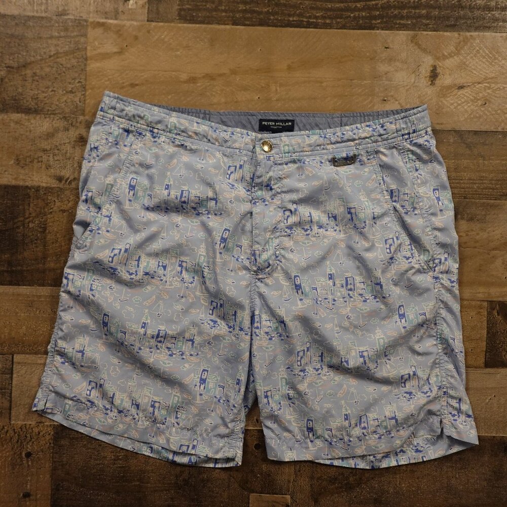 Peter Millar “Collection” Performance Swim Shorts —‎ Men's Size Medium
